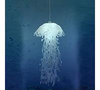 LYMSXAZOU Lámpara de araña LED con diseño de Medusas, Moderna lámpara Colgante acrílica, luminaria de Techo con temática Luminosa para Acuario, Bar, decoración del hogar, B, 30x85cm (12x33 Pulgadas)