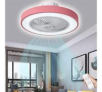 LYMSXAZOU Lámpara de Techo LED empotrable con Ventilador, Regulable en Tres temperaturas de Color, luminaria Decorativa Invisible para Dormitorio, Comedor y Estudio.