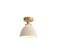 LYMSXAZOU Lámpara de Techo Tipo araña de cerámica Blanca lechosa con Casquillo E14, Estilo japonés, Ideal para pasillos, Balcones, entradas, vestíbulos, escaleras, lofts y restaurantes.