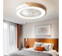 LYMSXAZOU Ventilador de Techo con luz, Control Remoto, Funcionamiento Regulable y silencioso, diseño empotrable de 6 velocidades para Uso en dormitorios y restaurantes.