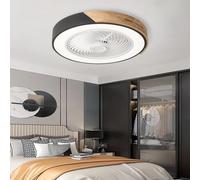 LYMSXAZOU Ventilador de Techo con luz, Control Remoto, Funcionamiento Regulable y silencioso, diseño empotrable de 6 velocidades para Uso en dormitorios y restaurantes.