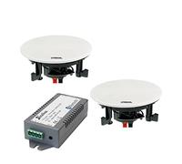 Lyndahl CS200BT Conjunto Opcional con 2 o 4 Altavoces Incl. Amplificador Bluetooth, Altavoz para Montaje en Techo, Bluetooth, Altavoz de Techo con AUX-IN con 2 Altavoces