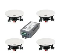 zalias LYNDAHL CS200BT Conjunto Opcional con 2 o 4 Altavoces Incl. Amplificador Bluetooth, Altavoz para Montaje en Techo, Bluetooth, Altavoz de Techo con AUX-IN con 4 Altavoces