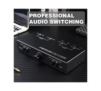 LYNEPAUAIO Conmutador de Selección de Señal de Audio, 2 Entradas, 2 Salidas, Interfaz XLR, Conmutador de Audio, Preamplificador Pasivo Totalmente
