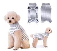 Lyneun Body Perro Post Cirugía, Traje de Recuperación para Perro Después de la Castración,Transpirable, Body postoperatorio Perro, Post Operatorio Protector de Herida Abdominales (Gris, XX-Large)