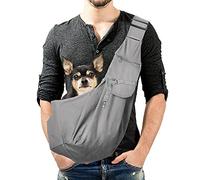 Lyneun Bolso de Hombro para Perros Pequeño, Bolsa Bandolera de Viaje para Mascotas Ajustable, Mochilas para Perros Pequeños, Bolso Transportin Perro Pequeño y Gatos para Viajes al Aire Libre