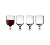Lyngby Glas 4 Copas de vino Palermo Gold 30 cl Transparente-oro