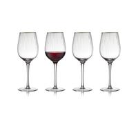 Lyngby Glas 4 Copas de vino tinto Palermo Gold 40 cl Transparente-oro