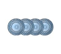 Lyngby Glas 4 Platos Sorrento Ø21 cm Azul