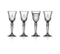 Lyngby Glas 4 Vasos de chupito con pie Melodia 5 cl Clear