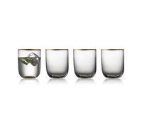 Lyngby Glas 4 Vasos tumbler Palermo Gold 35 cl Transparente-oro