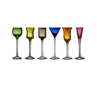 Lyngby Glas Juego de 6 vasos a presión de varios colores