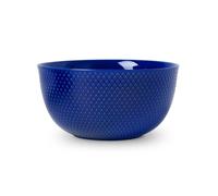 Lyngby Porcelæn Bol para servir Rhombe Ø22 cm azul oscuro