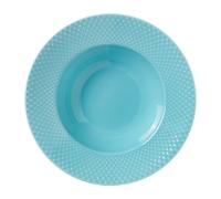 Lyngby Porcelæn Plato hondo Rhombe Ø24.5 cm turquesa