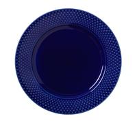 Lyngby Porcelæn Plato Rhombe Ø23 cm azul oscuro