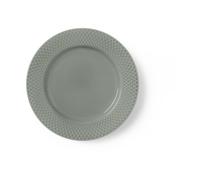 Lyngby Porcelæn Plato Rhombe Earth Ø21 cm Moss