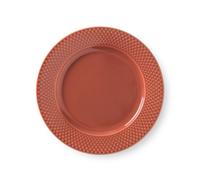 Lyngby Porcelæn Plato Rhombe terracota 23 cm