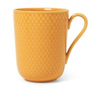Lyngby Porcelæn Taza con asa Rhombe 33 cl amarillo