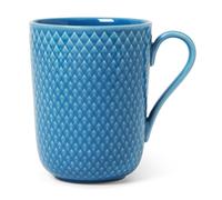Lyngby Porcelæn Taza con asa Rhombe 33 cl azul