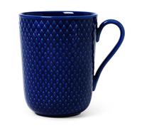 Lyngby Porcelæn Taza con asa Rhombe 33 cl azul oscuro