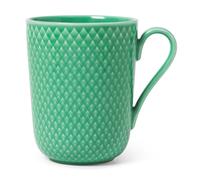 Lyngby Porcelæn Taza con asa Rhombe 33 cl verde