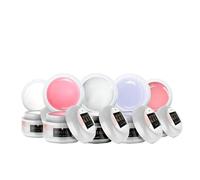 Lynis-Nailshop.de - Juego de ahorro de gel acrílico para uñas, 5 colores mezclados en un paquete de ventaja, combinación para modelos creativos con técnica de poligel, inodoro y sin degradación