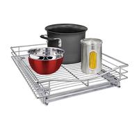 Lynk profesional Roll Out armario organizador - Pull Out bajo armario estante deslizante - 11 cm de ancho x 18 pulgada de profundidad - Cromo