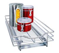 Lynk Profesional Roll out Armario Organizador - Pull out bajo Armario Estante Deslizante - 11 cm de Ancho x 18 Pulgada de Profundidad - Cromo, Cromo, Cromado, 11w x 18d x 4h -Inch