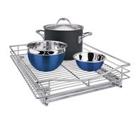 Lynk profesional Roll Out armario organizador - Pull Out bajo armario estante deslizante - 11 cm de ancho x 18 pulgada de profundidad - Cromo