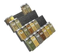 LYNK PROFESSIONAL® Spice Drawer Organizer - Heavy Gauge Steel 4 Tier Rack - Drawer Insert Tray for Jars, Herbs and Seasoning - Kitchen Cabinet Storage - Silver Metallic, Large