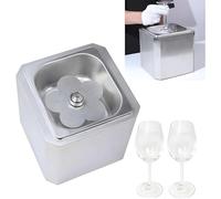 LYNNEYING Enfriador de Vasos a CO2, Raffreddore de Vasos, Instantáneo, 6s Enfriamiento a -25°C, Zero Dilución & RGB, Acero 304 Bajo CO2 para Bar/Restaurante/Cocktail/Birra/Vino(NEW TYPE)