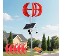 LYNNEYING Generador de turbina eólica de 5 aspas, kit de turbina eólica de eje vertical de 24 V/220V, inversores, para RV, barco, camping, respaldo de energía de emergencia(DC,2000W12V)