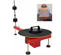 LYNNEYING Máquina De Envoltura De Film Stretch Eléctrica, Diseño En T, Alta Eficiencia Y Ahorro De Mano De Obra, Con Turntable Auxiliar De 40cm Y Interruptor De Pedal, Para Envoltura Logística