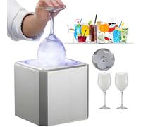 LYNNEYING Raffreddore de Vasos, Enfriador Instantáneo, Enfriador de Vasos a CO2, 6s Enfriamiento, Zero Dilución & Neon RGB, Acero 304 para Comercial/Restaurante/Nightclub/Birra(NEW TYPE)