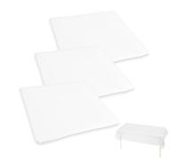 Lynqvor Mantel Rectangular Blanco para Fiestas y Eventos - Pack de 3, Resistente al Agua y Manchas, Ideal para Cumpleaños, Bodas, Bautizos y Celebraciones Tamaño 137 x 183 cm
