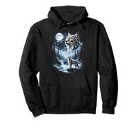 Lynx Aullando a la Luna 90's Retro Sudadera con Capucha