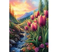 Lynx Dans le Jardin Fleuri de montagne Puzzle 1000 Piezas Cartón Resistente para Coleccionistas Mitos Animal Planta Entretenimiento Toda La Familia Mejora Memoria Pack Completo para Navidad 1000 PCS