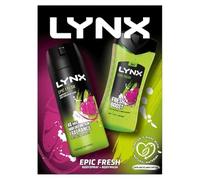 Lynx Epic Fresh Duo Men Toiletries Set Bodyspray Fragrance Bodywash GIFT BAG (Colours, Styles and Size May Vary)