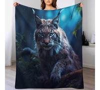 Lynx - Manta antibolitas, acogedora, duradera, para oficina, sofá, cine, regalos, calidad, lavable (130 x 150 cm)