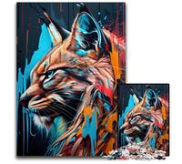 Lynx Panorama Set Left Puzzles para Adultos, Rompecabezas de Madera de 1000 Piezas para Adultos, Padres, Parejas y Amigos - Edad 14+ 50x75cm/19,68x29,52 Pulgadas