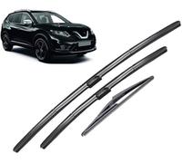 LYNYQ Coche Limpiaparabrisas para Nissan X-Trail T32 Rogue 2 2013-2020 26in+17in+12in, Delantera Trasera Juego de limpiaparabrisas Escobillas Limpiaparabrisas Accesorios,L-A/Lhd