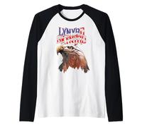 Lynyrd Skynyrd Americana Eagle Free Bird Retro Rock Bandera de Estados Unidos Camiseta Manga Raglan
