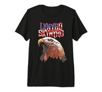 Lynyrd Skynyrd Americana Eagle Free Bird Retro Rock Bandera de Estados Unidos Camiseta Premium