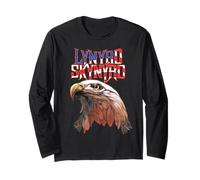 Lynyrd Skynyrd Americana Eagle Free Bird Retro Rock Bandera de Estados Unidos Manga Larga
