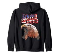 Lynyrd Skynyrd Americana Eagle Free Bird Retro Rock Bandera de Estados Unidos Sudadera con Capucha