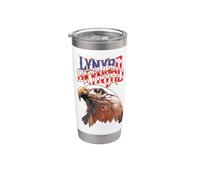 Lynyrd Skynyrd Americana Eagle Free Bird Retro Rock Bandera de Estados Unidos Vaso térmico de acero inoxidable de doble pared