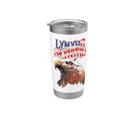 Lynyrd Skynyrd Americana Eagle Free Bird Retro Rock Flag EE. UU. Vaso térmico de acero inoxidable de doble pared