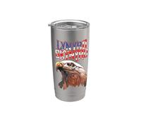 Lynyrd Skynyrd Americana Eagle Free Bird Retro Rock Flag EE. UU. Vaso térmico de acero inoxidable de doble pared