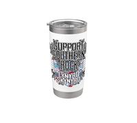 Lynyrd Skynyrd Apoyo Southern Rock Band Vintage 70s Logo Vaso térmico de acero inoxidable de doble pared