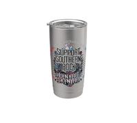 Lynyrd Skynyrd Apoyo Southern Rock Vintage 70s Retro Biker Vaso térmico de acero inoxidable de doble pared